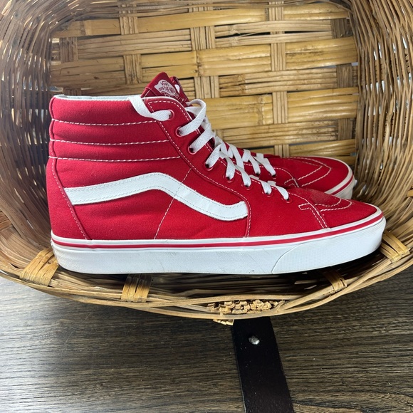 Vans Other - Vans hightop  red and white men size 11
